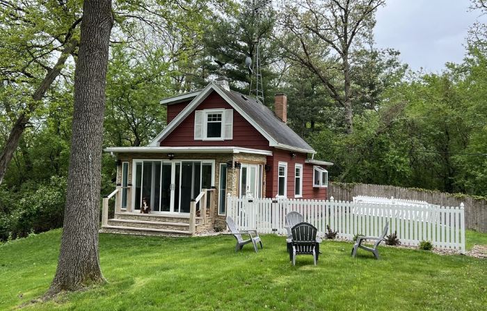 Tiny Red House near Lake Delavan