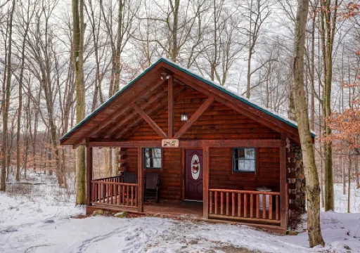 Over the hill and through the woods, to the Cozy Cub cabin we go.