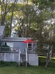 2 bedroom  1 bath, large deck and dock, on the water in peaceful cove,   Year