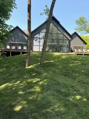 Luxury Lakefront Cabin Retreat in Madison Lake MN Sleeps 20 2 secluded acres