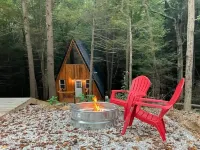 Overlook Oasis! RRG, A-frame Cabin, NEW HOT TUB, Grill! Pet friendly