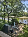 River retreat in Momence, IL. with river access. There is a private dock onsite.