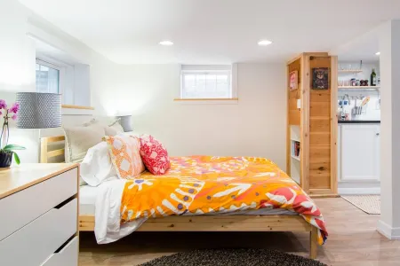 Renovated basement studio in historic Mapleton Hill.