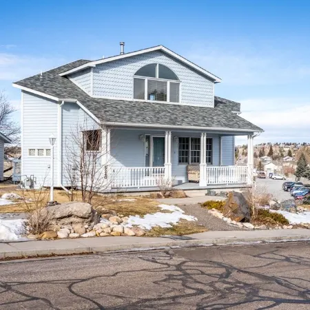 Unique Triangle Shaped Home with 2 Master Suites on Separate Floors.
