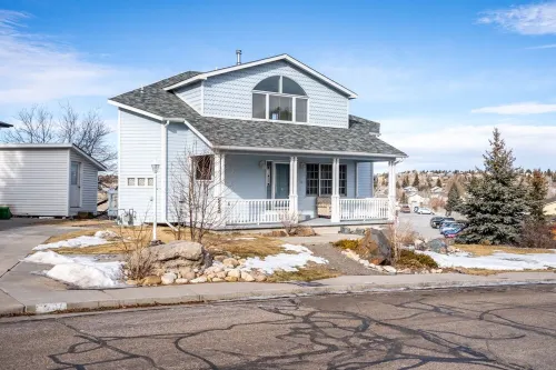 Unique Triangle Shaped Home with 2 Master Suites on Separate Floors.