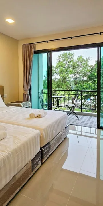 ห้องเตียงใหญ่ 1 เตียง วิวภูเขา