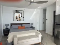 Direct Oceanfront Studio with Balcony, King Bed, Kitchenette, and Wifi