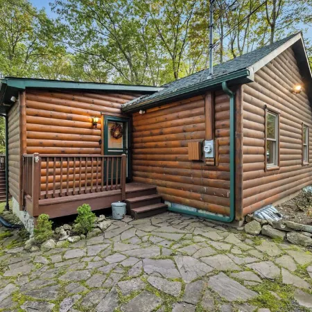 The Robin's Nest, a cozy 3-bedroom cabin in Lake Harmony with Firepit, AC, WiFi