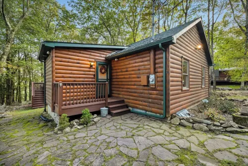 The Robin's Nest, a cozy 3-bedroom cabin in Lake Harmony with Firepit, AC, WiFi