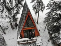 Cabin in the forest, near to ski lift, provide breakfast and dinner