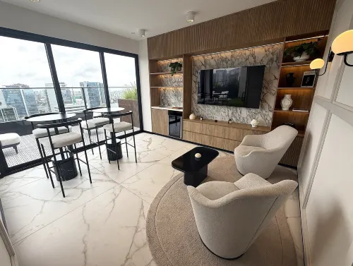 Aparts4Days 1 Bedroom Apartment AR - شرفة