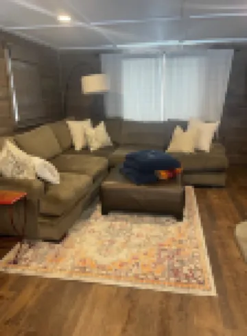 Minutes to town or very peaceful woods retreat! Close to trails and golf.