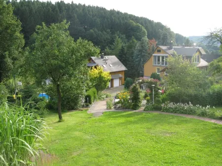 Vacation in Saxon Switzerland Garden Pool Stove