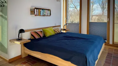 House on the lakeshore with 360 ° view, with canoe, barely frequented swimming area Hotels near Buddhistische Klosterschule Ganden Tashi Choeling