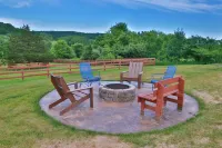 Enjoy Connecting Around the Fire Pit As Well As the View and the Hot Tub