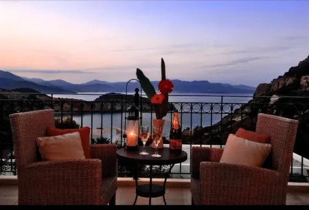 Villa Ouranos Our Dream in Blue and Cream with Seaview and Pool