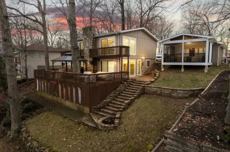 Private Dock, Firepit, and Bunk House Escape - Stunning Lakefront Oasis