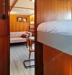 Charming captain's cabin on the historic ship De Hoop
