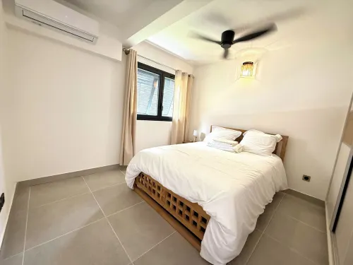 70 m² T3 apartment with garden, lagoon view, three minutes from the beach.