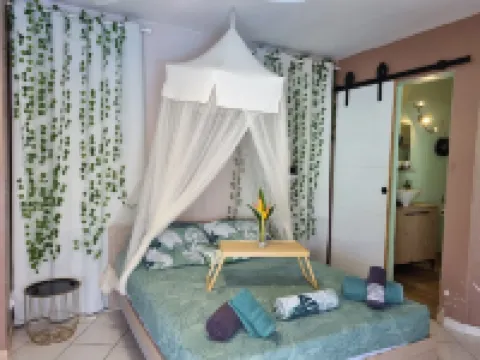 Les ti kaz a papé gîte luna with its small private pool and close to plage Leroux Hotel a 