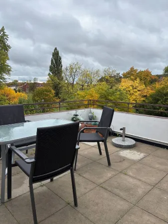 Centrally located penthouse apartment overlooking Aller and Old Town