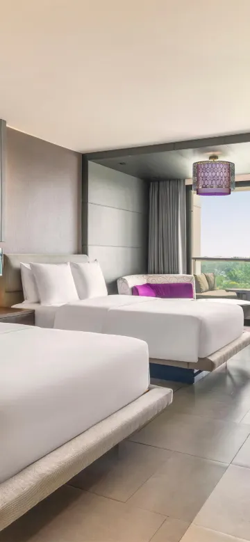 ห้องดีลักซ์เตียงแฝดพร้อมวิวสนามกอล์ฟ