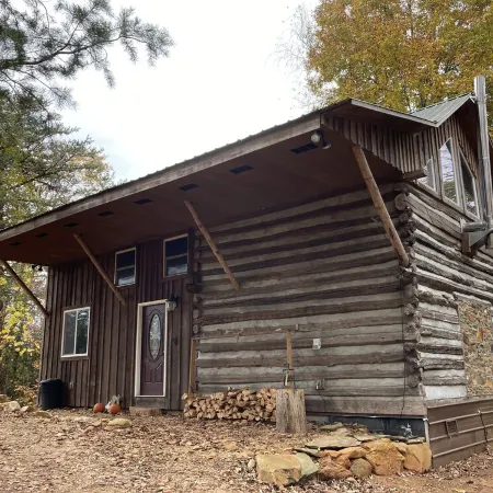 Cozy hand-built cabin in the heart of wine country, near mountains and Mayberry