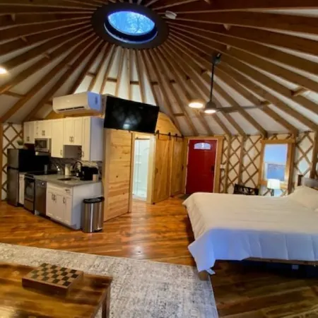 Gray Yurt in Hocking