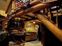 Off the grid cabin on private land surrounded by national forest.