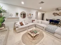 Boho-chic, Salt water, Poolside Firepit, Al-fresco dining