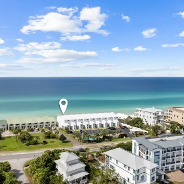 Ground floor gulf front beach Blue Tide condo between Alys beach & The Hub.