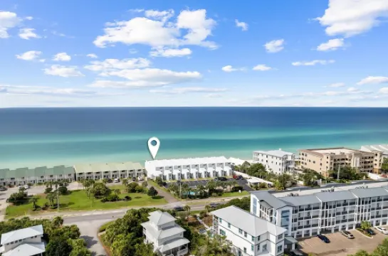 Ground floor gulf front beach Blue Tide condo between Alys beach & The Hub.