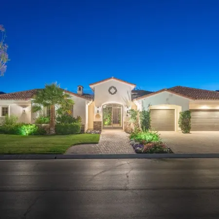 Contemporary PGA West Retreat on Greg Norman Course with West Mountain Views