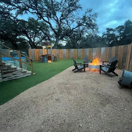 Texas Hill Country views at The Oval House on the Owl Spring Ranch near Boerne