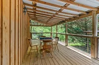 Cozy Creekside Cabin w Barrel Sauna, Covered Wraparound Deck - Pet Friendly!