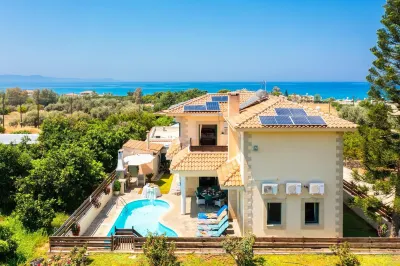 Villa Olivetta Large Private Pool Walk to Beach Sea Views A C Wifi Car Not Required - 1986