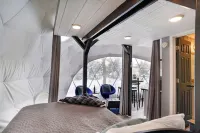 Unique, Fun, and Modern Queen Dome - 2 Queen Beds. Loft Accessed by Ladder.