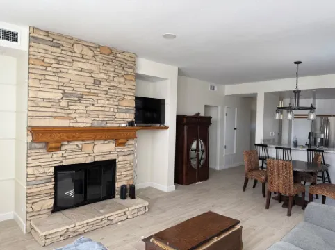 2-bedroom condo in the Sierra Del Oro neighborhood in Corona, CA with AC, WiFi.
