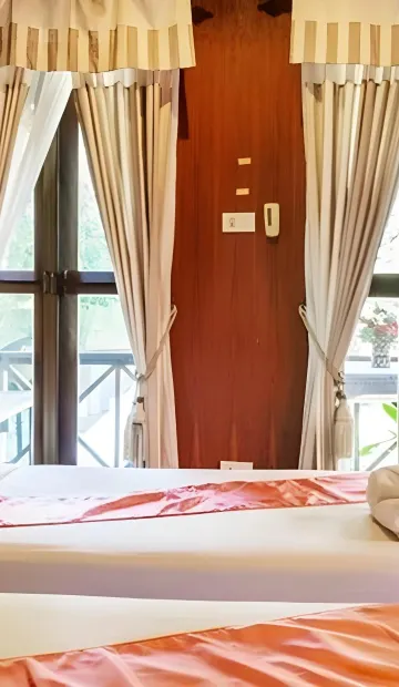 ห้องดีลักซ์เตียงแฝดพร้อมวิวแม่น้ำ