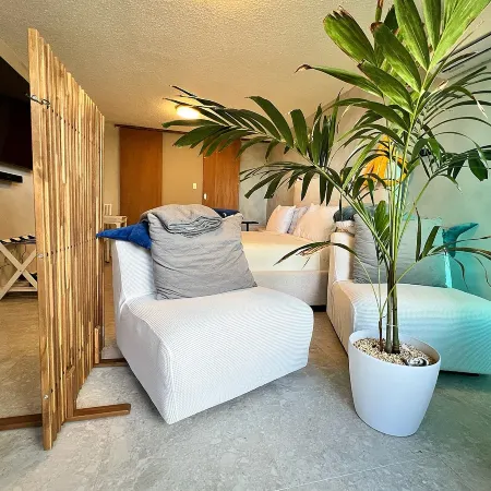 Serene Coastal Studio with King Bed & Balcony