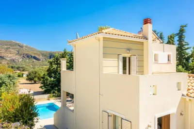 Villa Semeli Large Private Pool Walk to Beach Sea Views A C Wifi Car Not Required Eco-Friendl - 1879