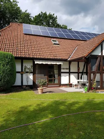 charming half-timbered house with sauna Отели в г. Эшеде
