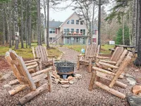 Designer Beachfront Chalet w/ Theater, Arcade & Beach Firepit Near Schoodic