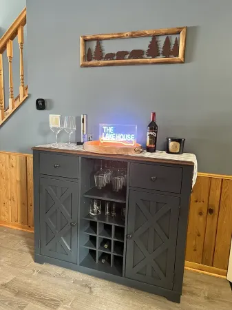 Private Cottage on Manistee Lake with beautiful lake views and sunsets.