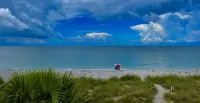 DIRECTLY ON PRIVATE BEACH! GULF VIEW CONDO!  Amazing panoramic sunset views!