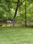 cabin on a stream