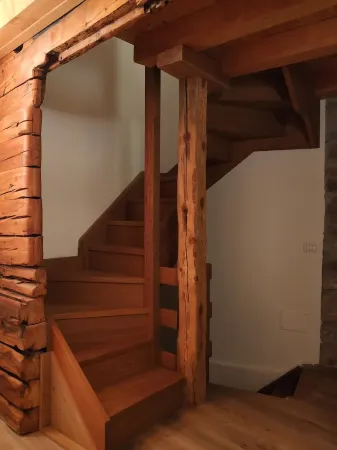 An ancient fairy-tale rascard, a chalet surrounded by nature