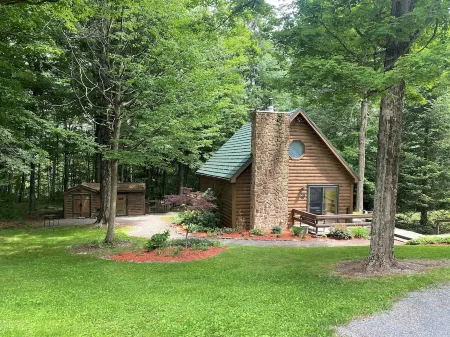 Peaceful & Serene  🦌 Cozy Hillside Cabin  ☀️ Koi Pond 🐸 Pet Friendly 🐕