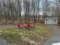 Cozy chalet-style home with fire pit in The Hideout, a five star community.