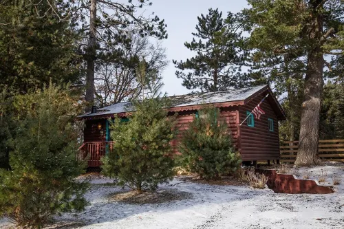 Rustic and Charming one Bedroom cabin. Upgraded pontoon! Hotels in Hayward